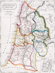 Karte von Palästina, Palestina Antiqua, aus 